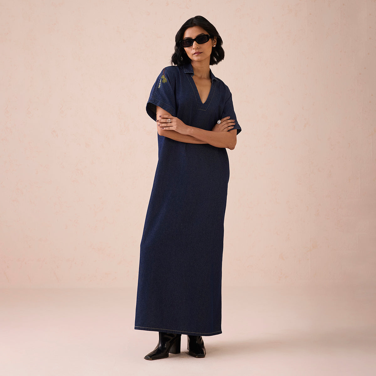 The Slow Sustainable Denim Maxi Dress