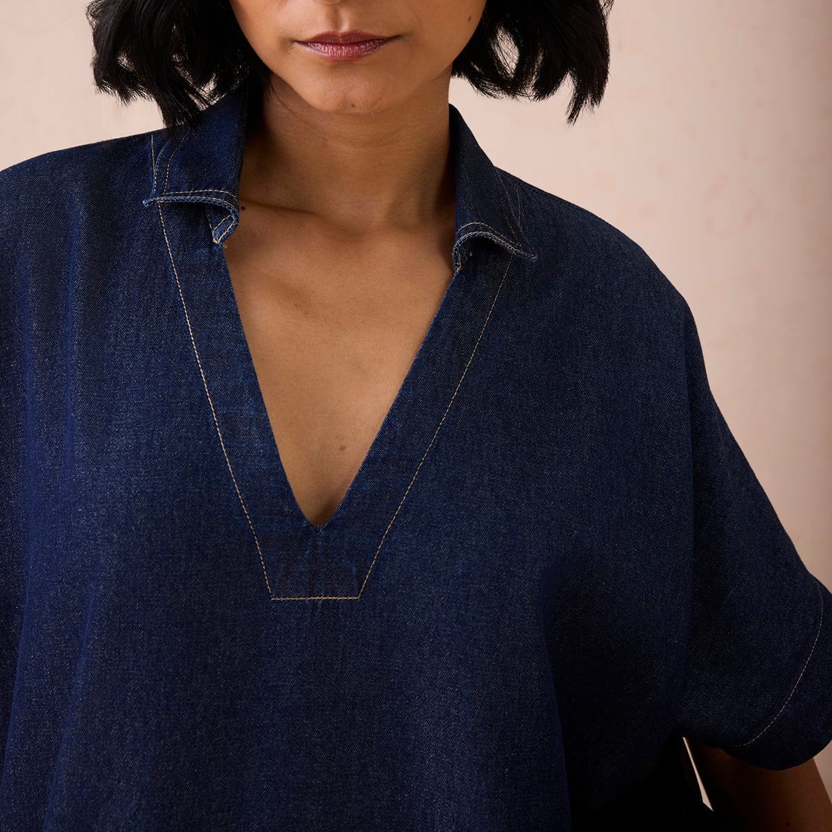 The Slow Sustainable Denim Maxi Dress