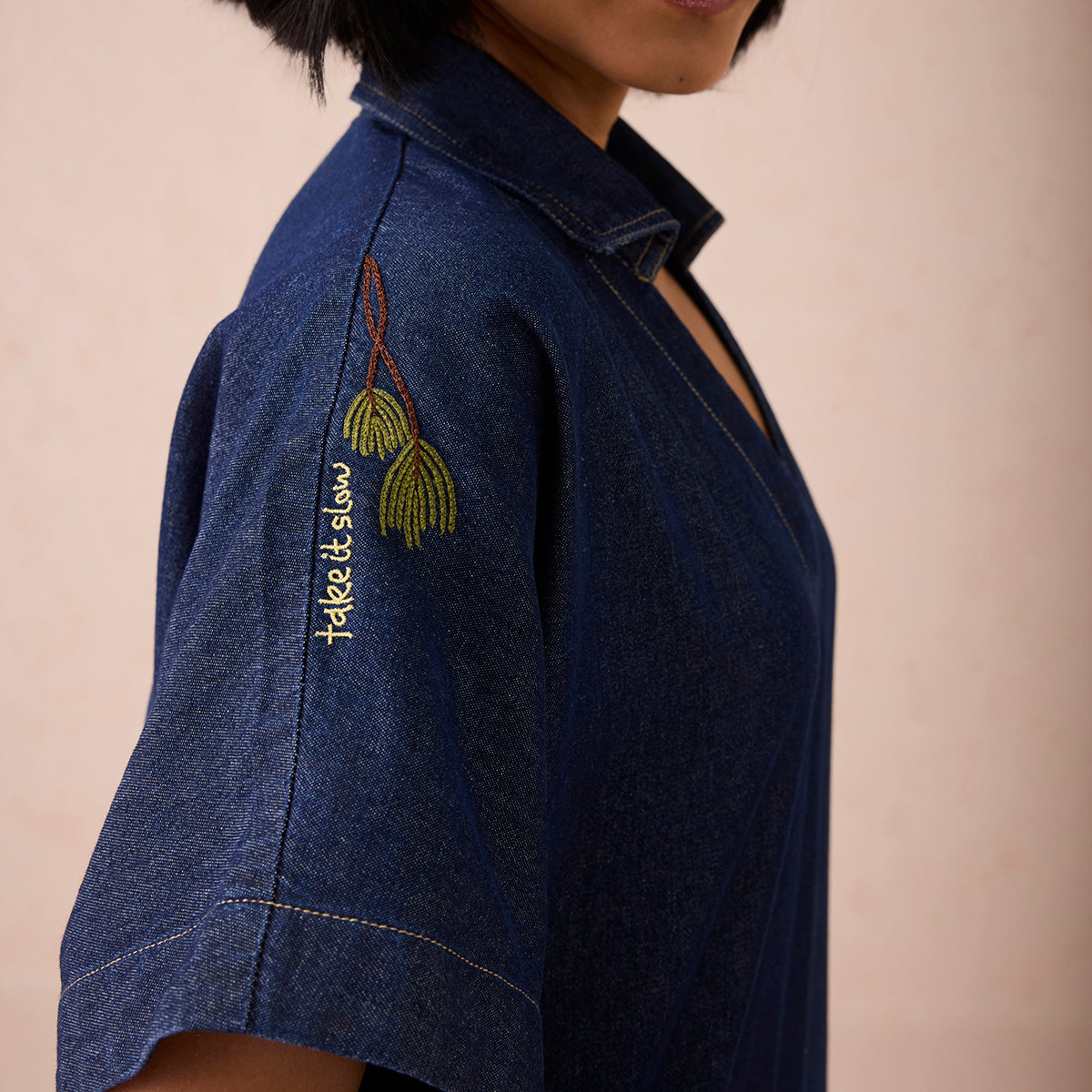 The Slow Sustainable Denim Maxi Dress