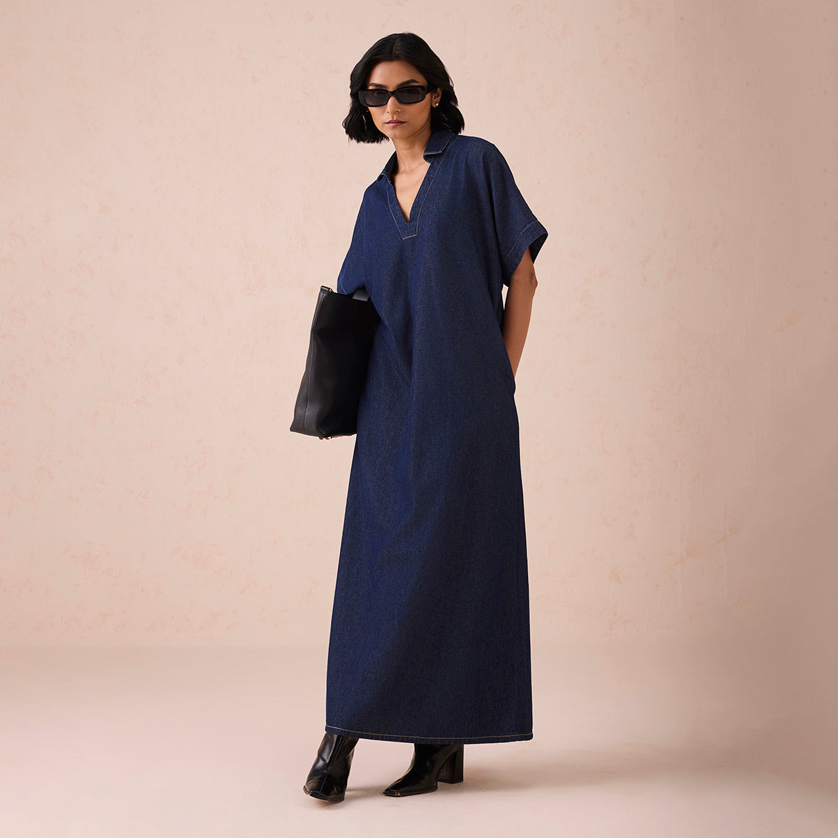 The Slow Sustainable Denim Maxi Dress