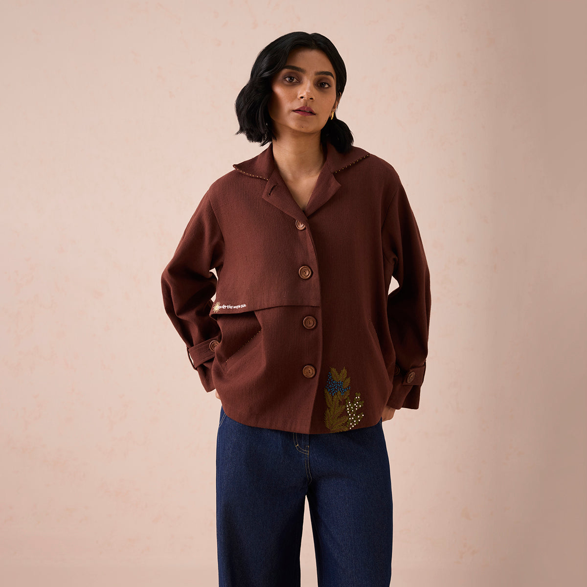 Under The Sun Handspun Handwoven Organic Cotton Trench Jacket