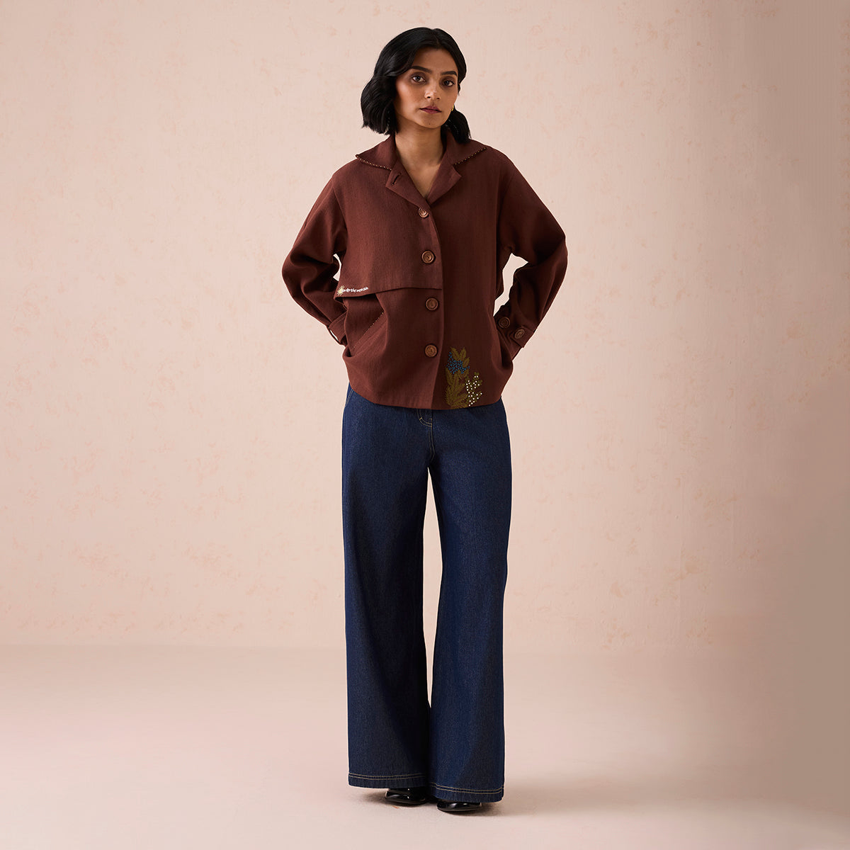 Under The Sun Handspun Handwoven Organic Cotton Trench Jacket