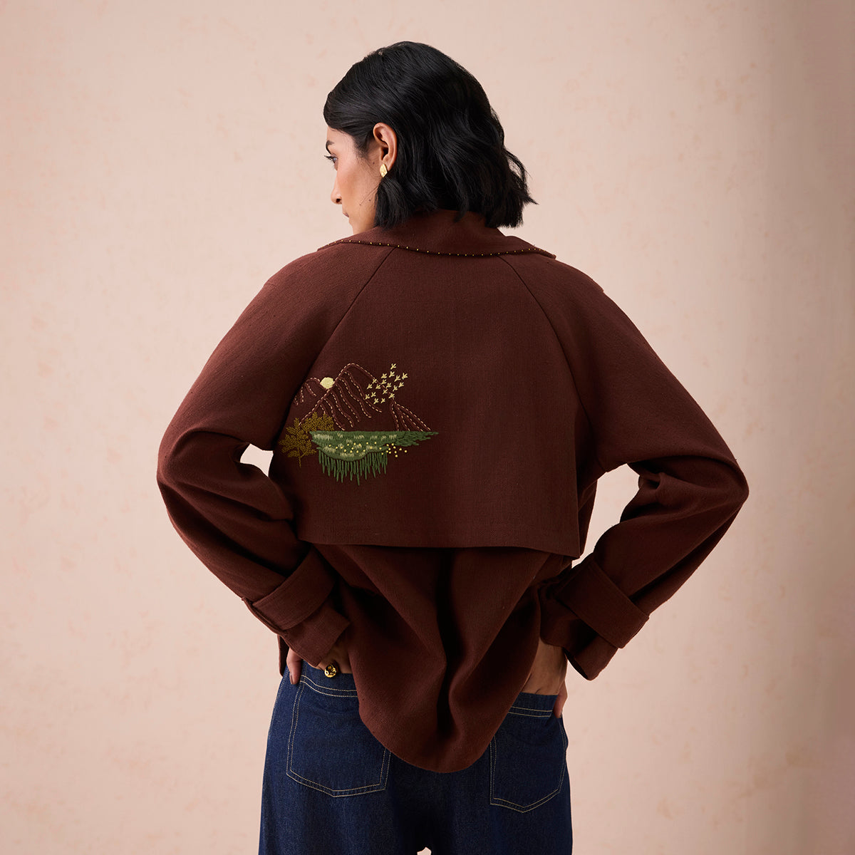 Under The Sun Handspun Handwoven Organic Cotton Trench Jacket