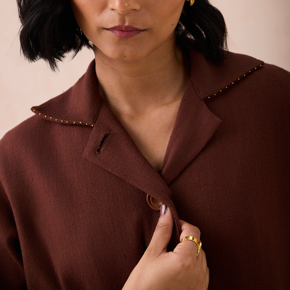 Under The Sun Handspun Handwoven Organic Cotton Trench Jacket