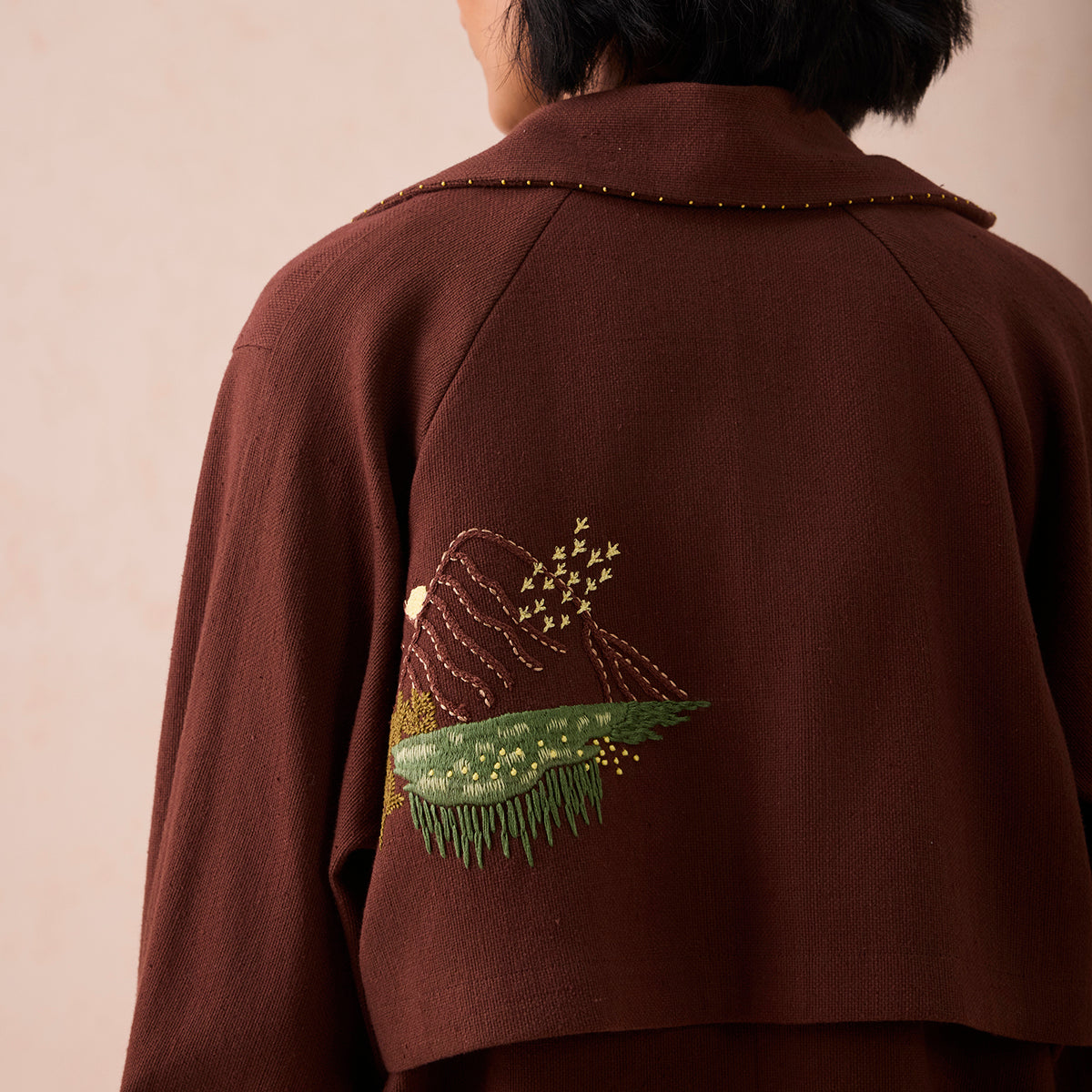 Under The Sun Handspun Handwoven Organic Cotton Trench Jacket