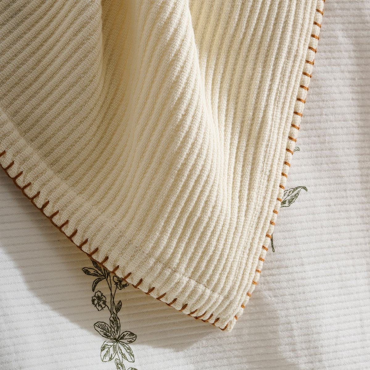 Cream Whip | Cotton Bamboo | Cord Rib | Throw