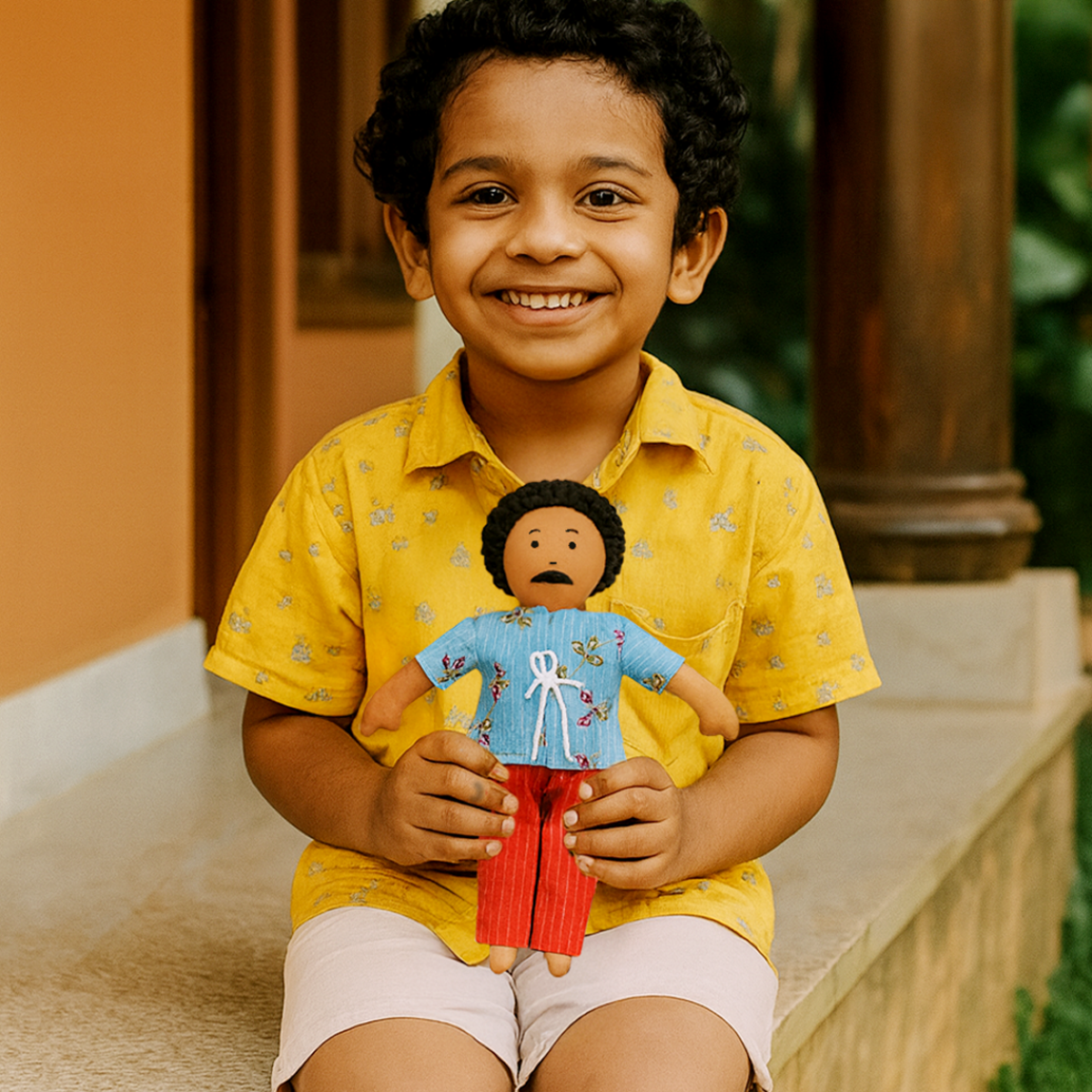 Nilah's Appa in Blue Shirt