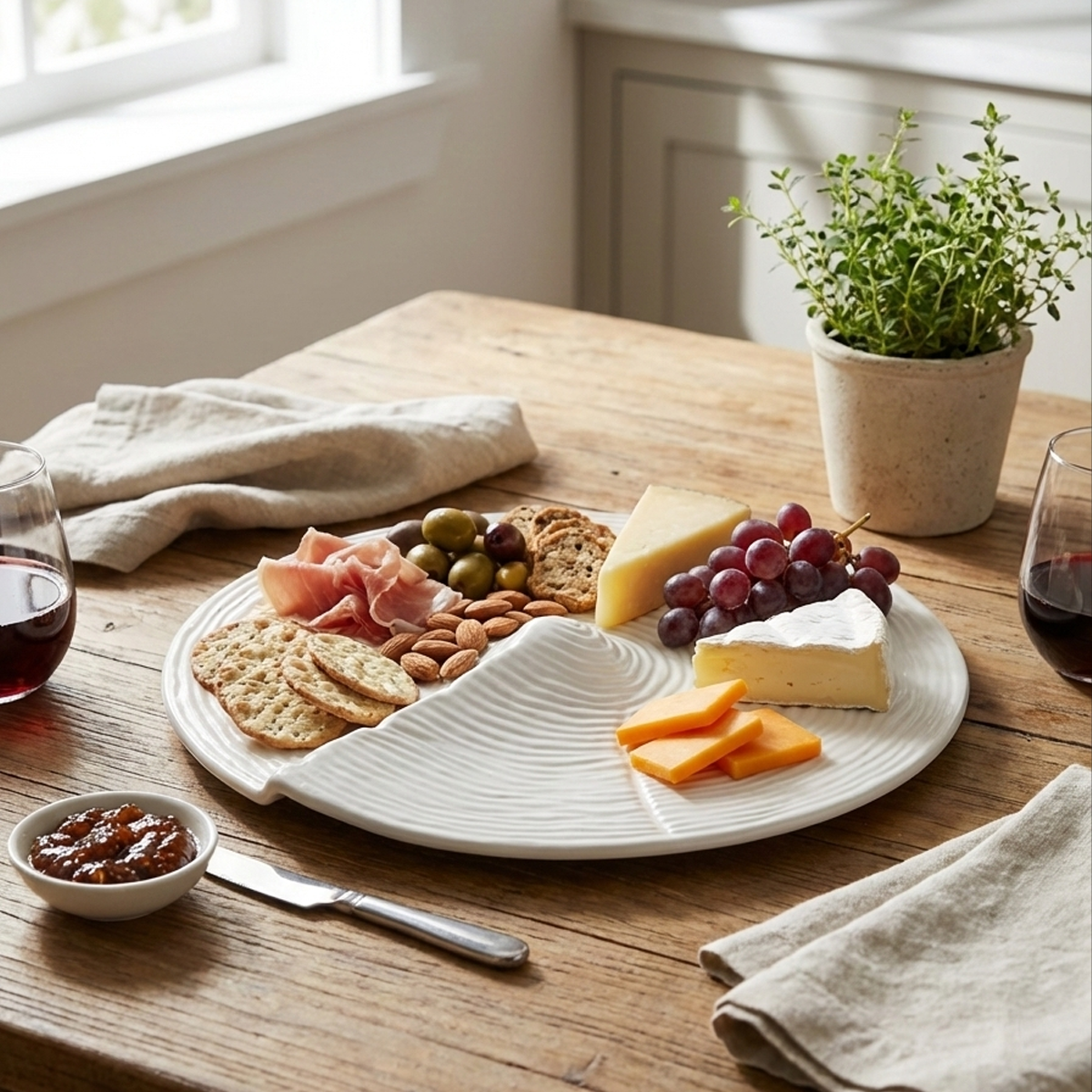 Arctic White Crest Plate