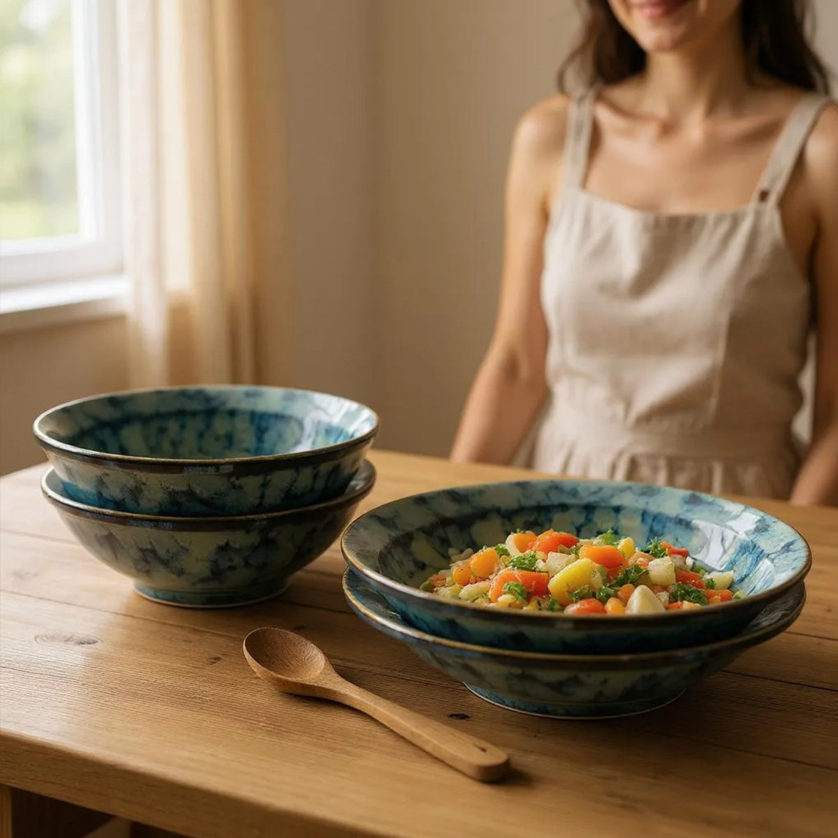 Azure Wave Pasta Plate (Set of 2)