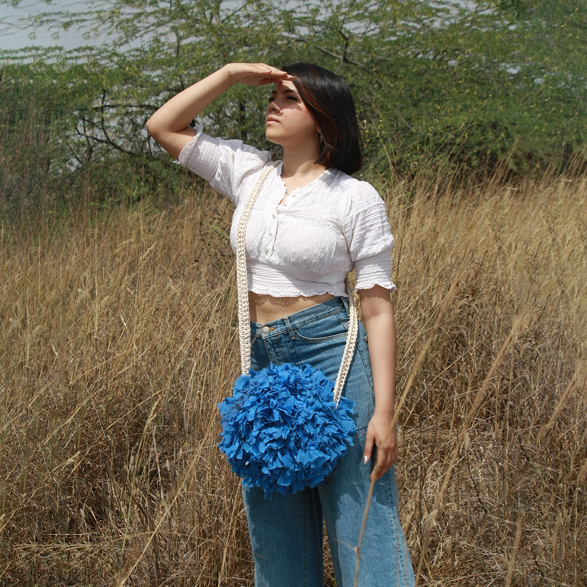 Round Katran Crochet Sling Bag