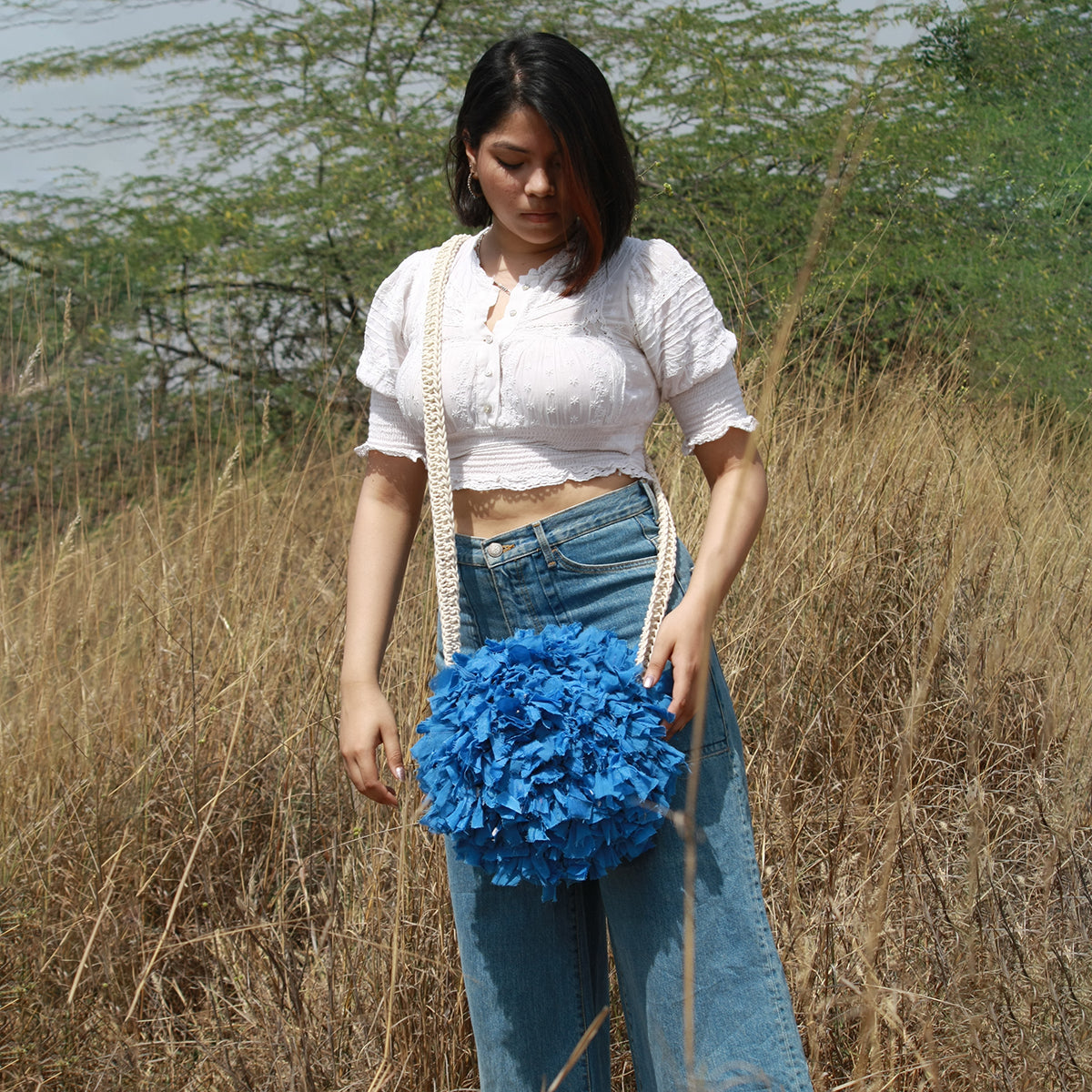 Round Katran Crochet Sling Bag