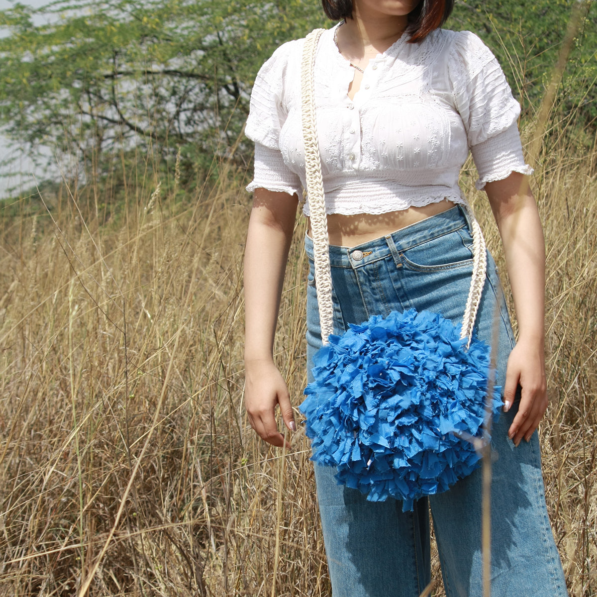 Round Katran Crochet Sling Bag