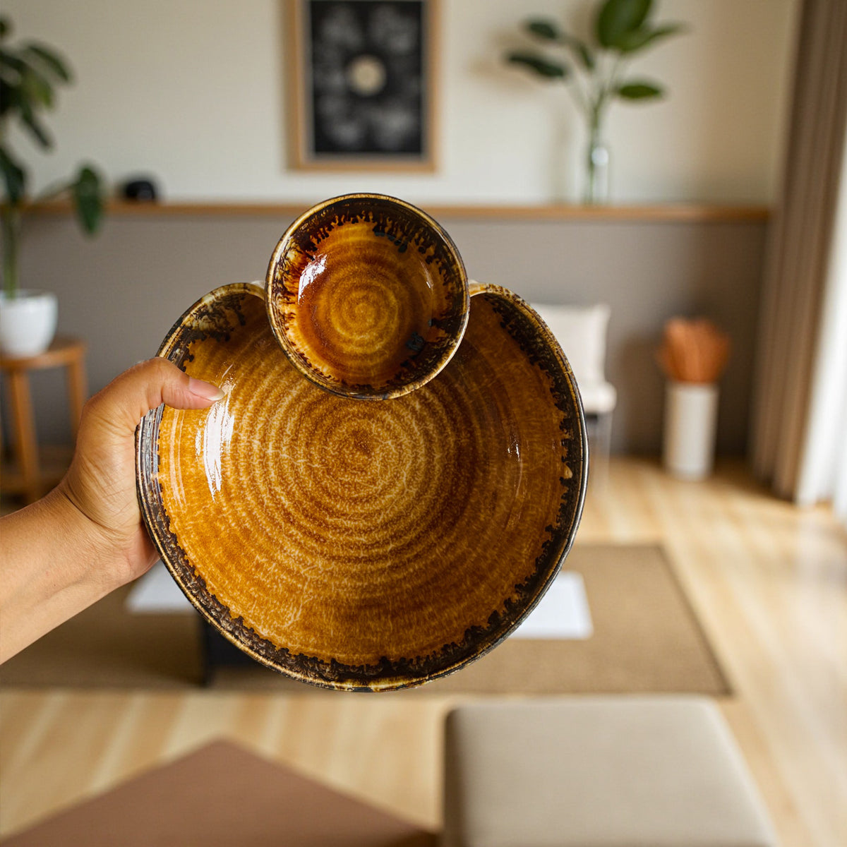Sandstone Chip and Dip Bowl