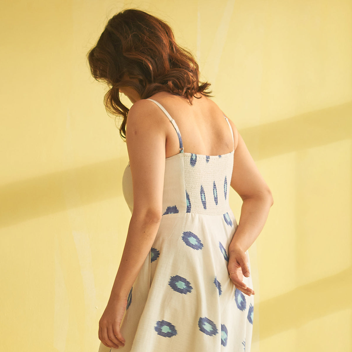 Pure Handwoven Ikat Strappy Dress