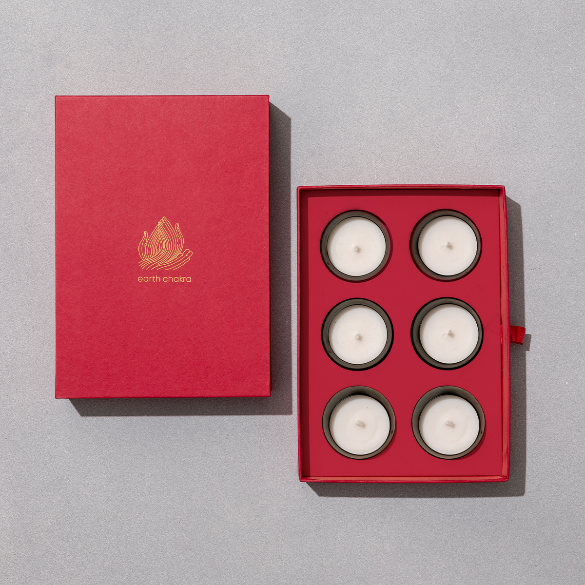 Black Metal Small Candles | Set of 6 | Vanilla | Soy Wax Candles | Gift Box