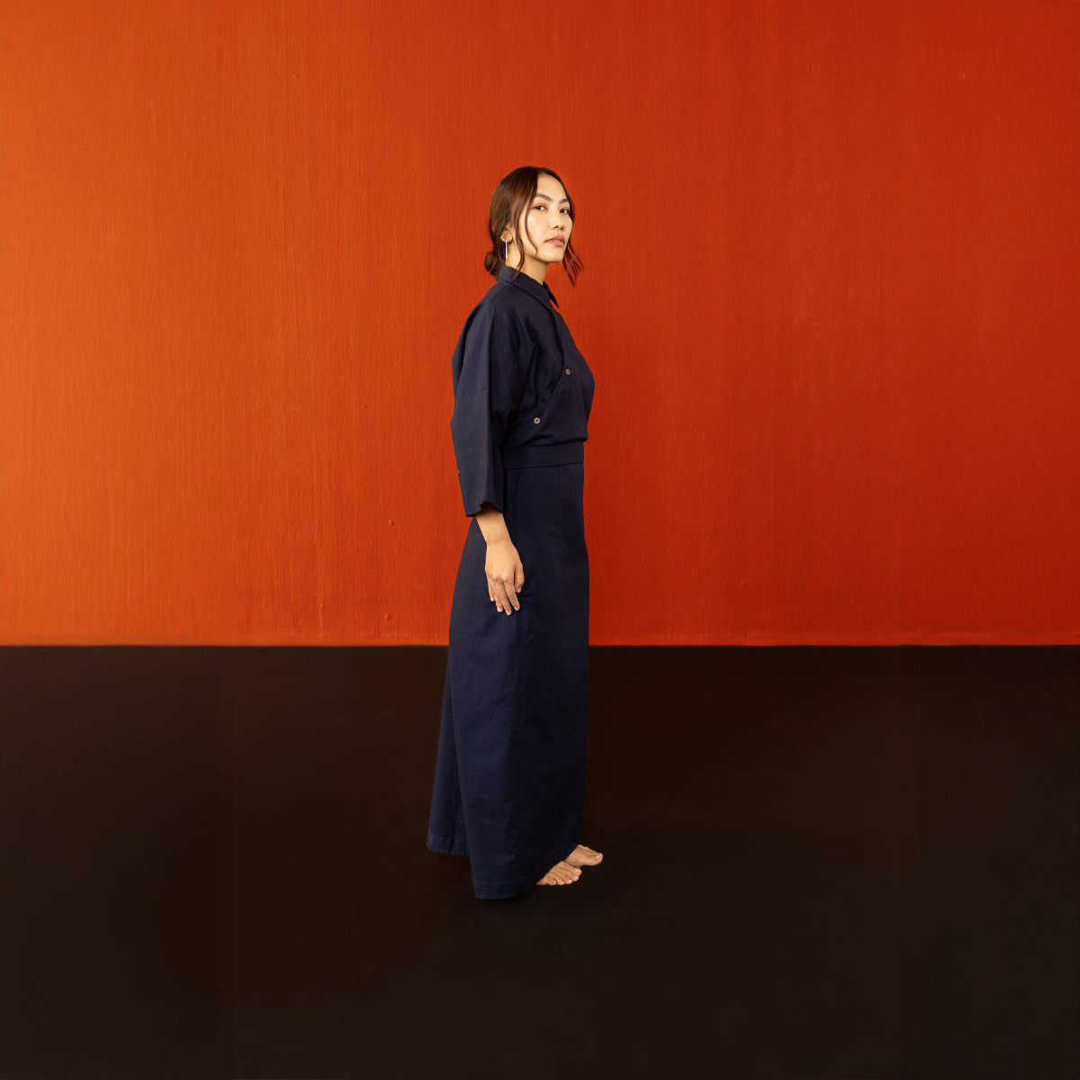 Midnight Blue Kham Chuba Os Tie Dress