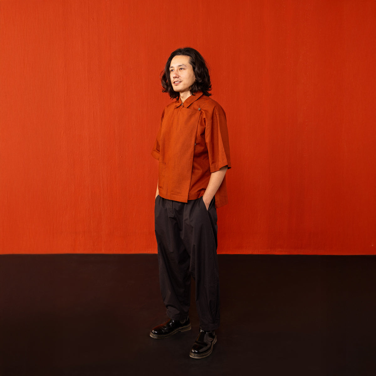 Black Gawa Hi Waist Cocoon Pants