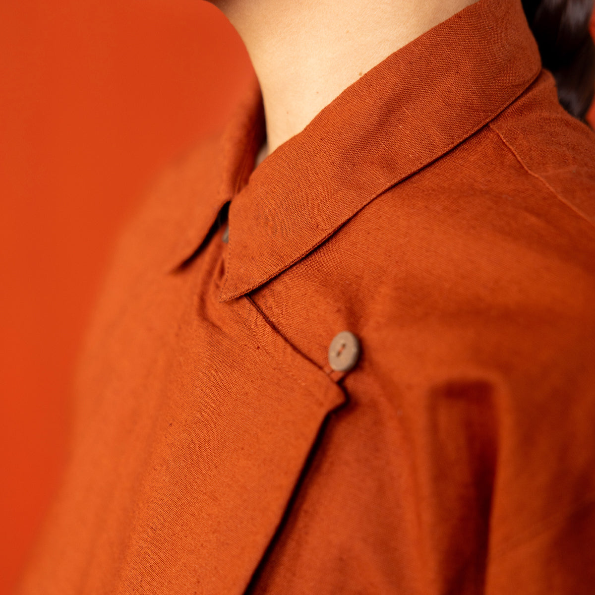 Brick Red Vajra Boxy Shirt