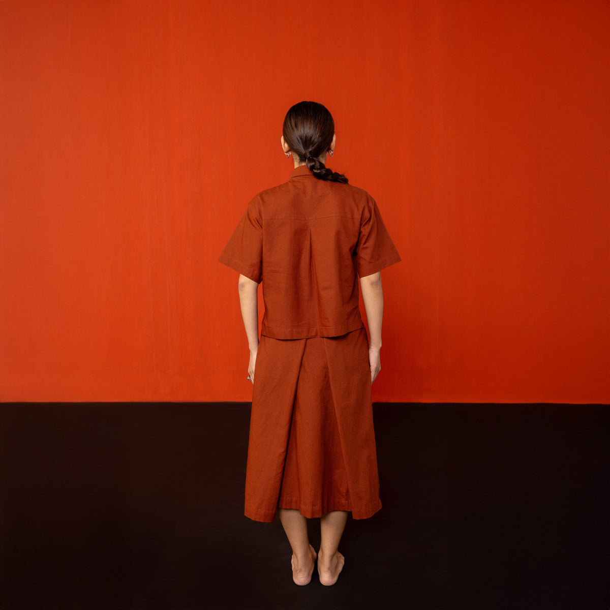 Brick Red Vajra Boxy Shirt