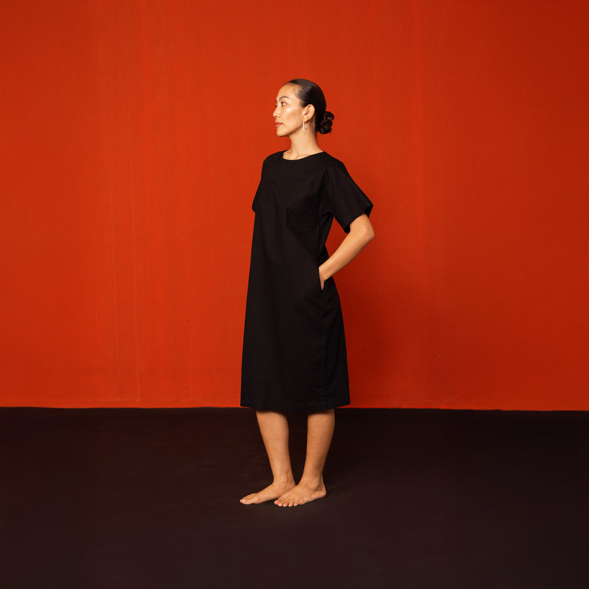 Black Tso Cocoon Everyday Dress