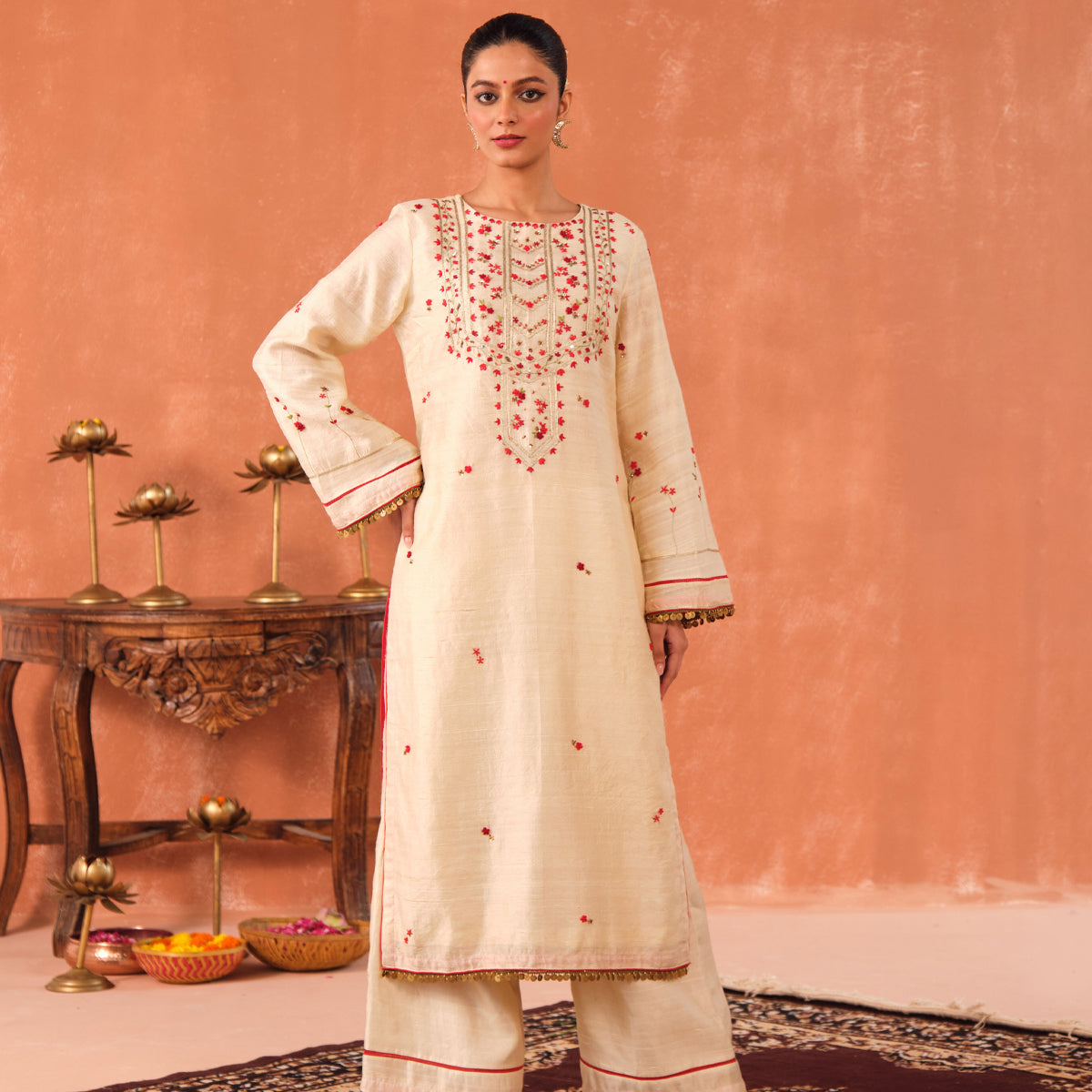 Ritu Raw Silk Kurta Set