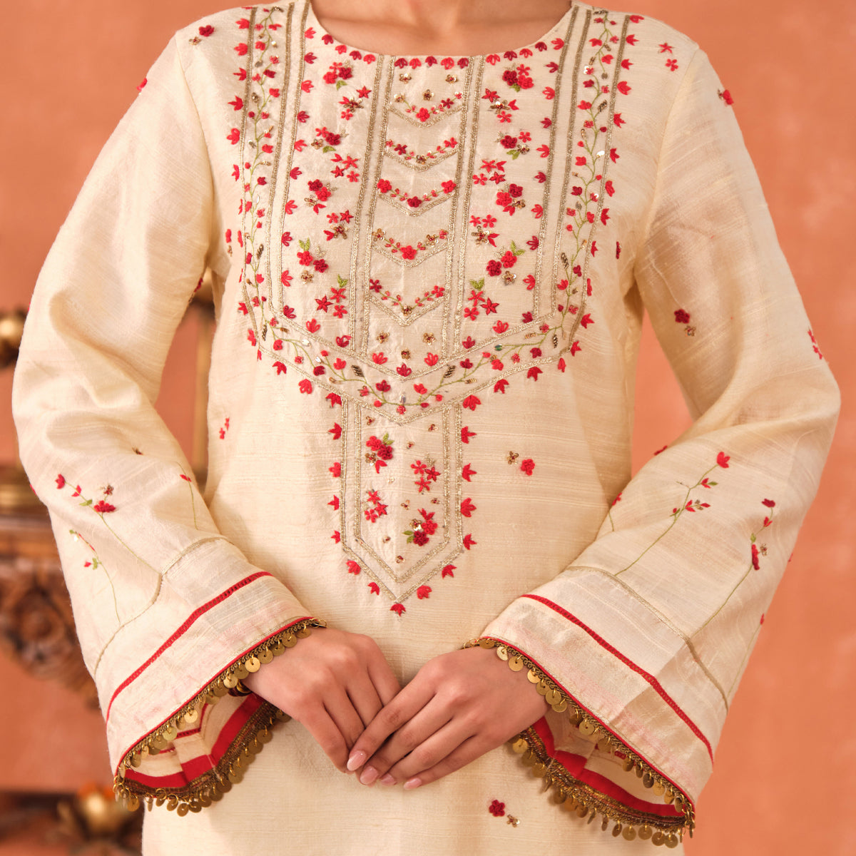 Ritu Raw Silk Kurta Set