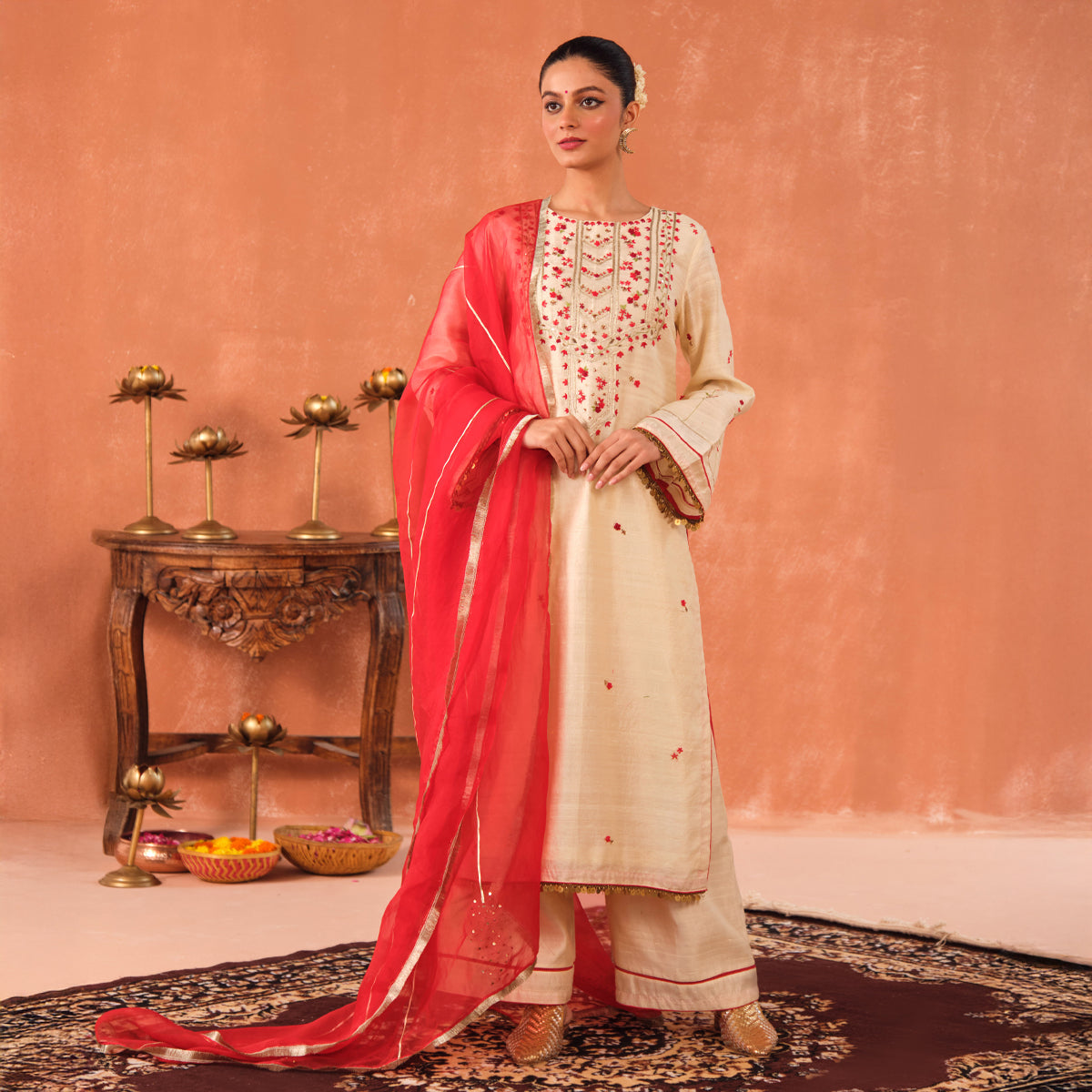 Ritu Raw Silk Kurta Set