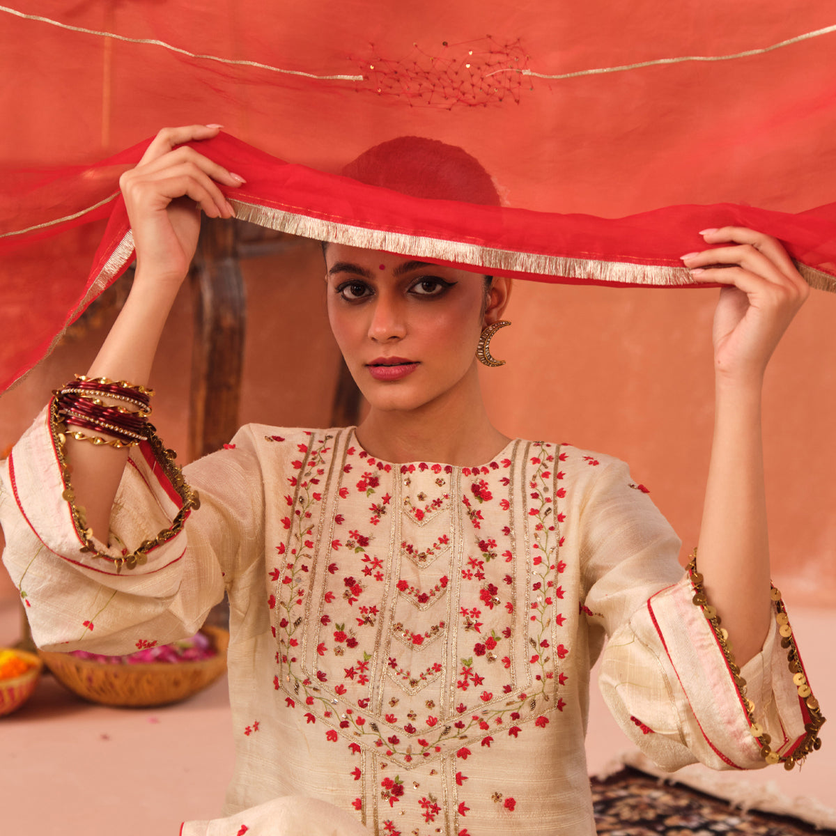 Ritu Raw Silk Kurta Set