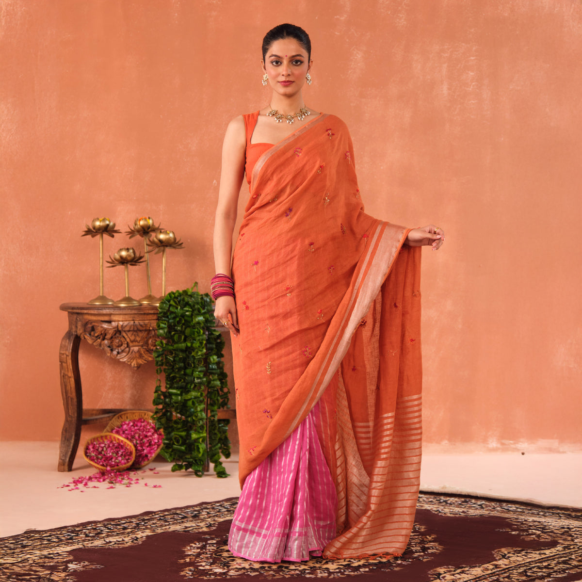 Ragini Linen Sari