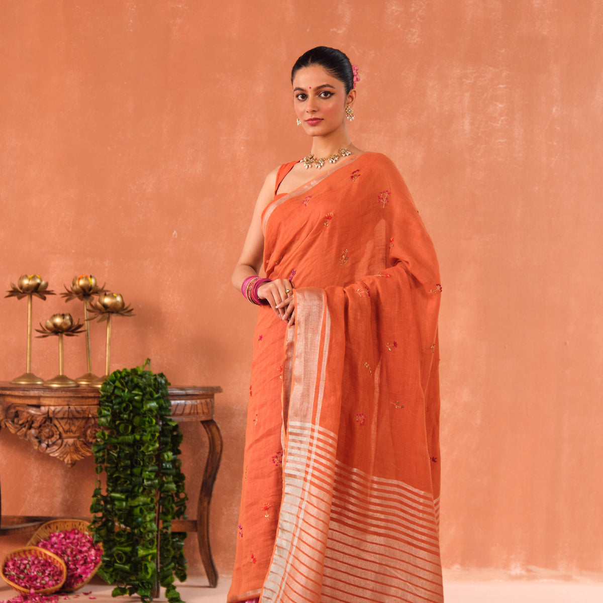 Ragini Linen Sari