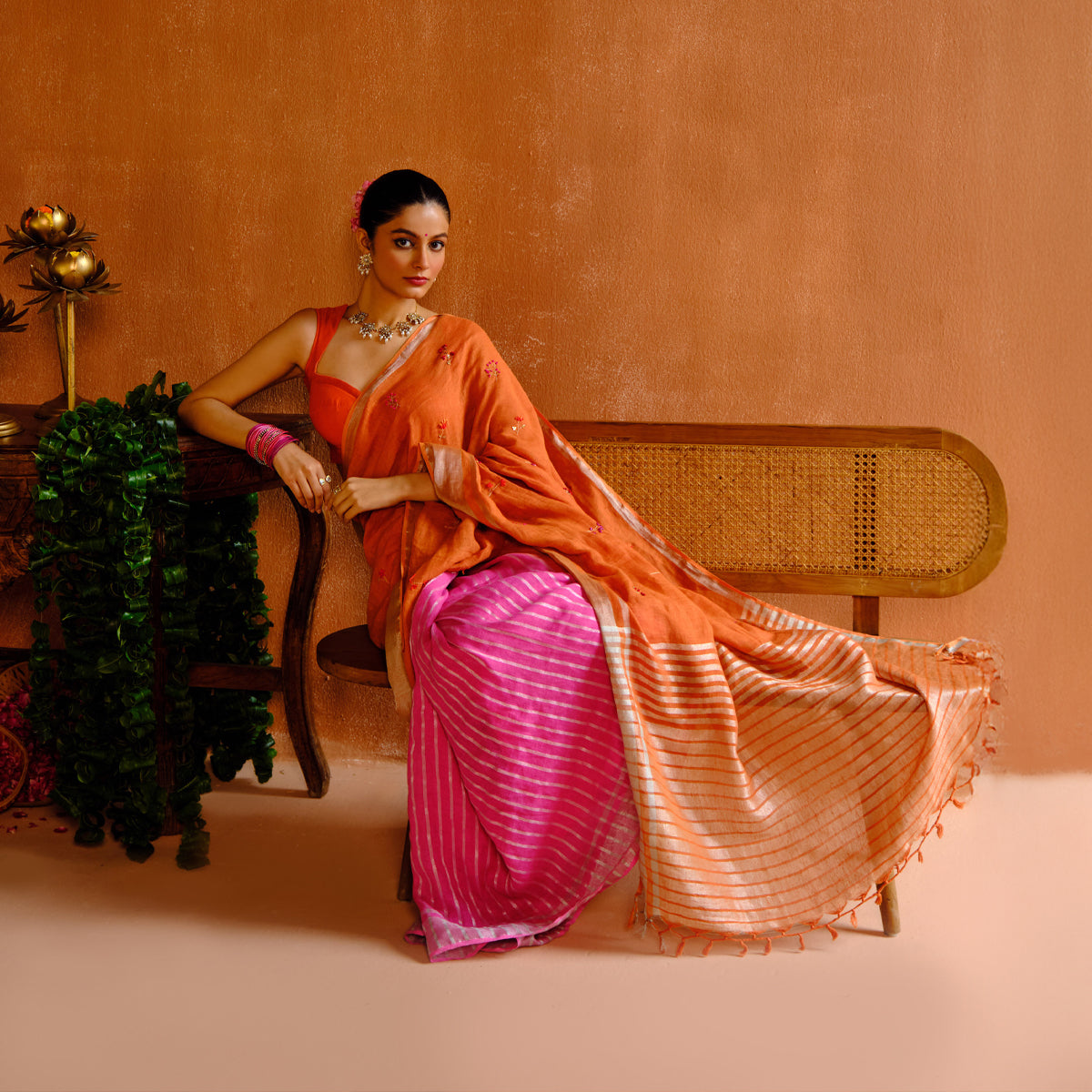Ragini Linen Sari