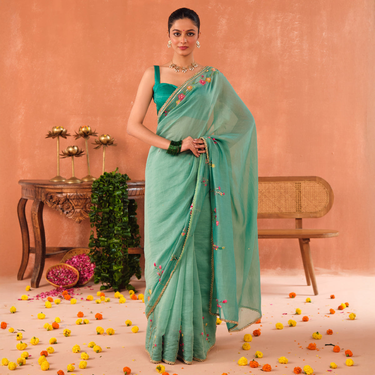 Shyama Chanderi Sari