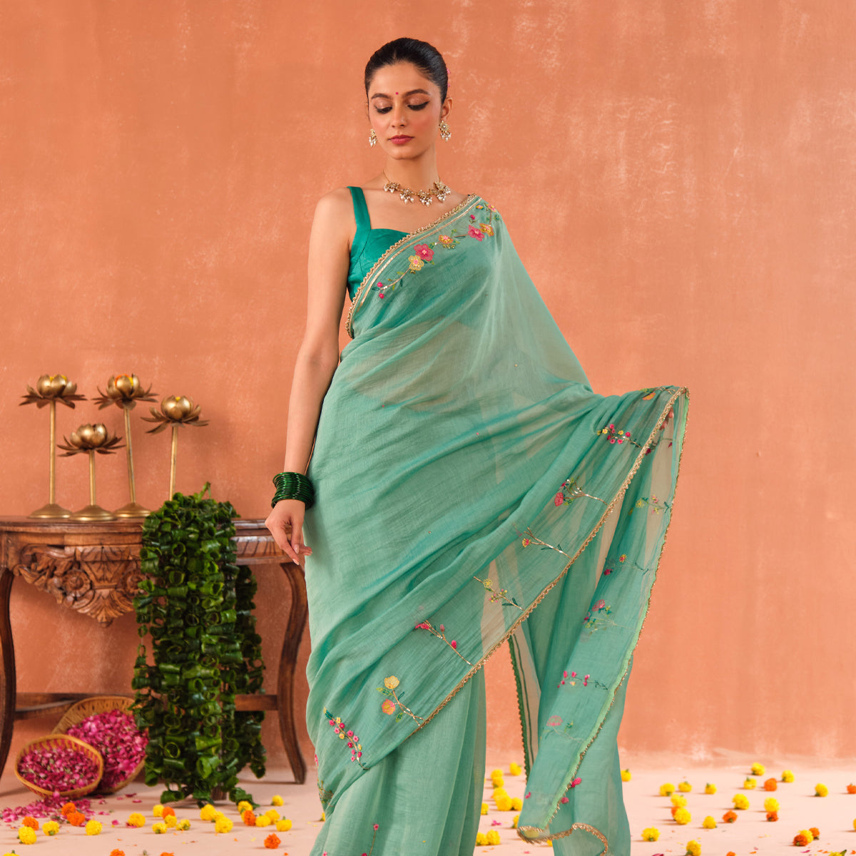 Shyama Chanderi Sari