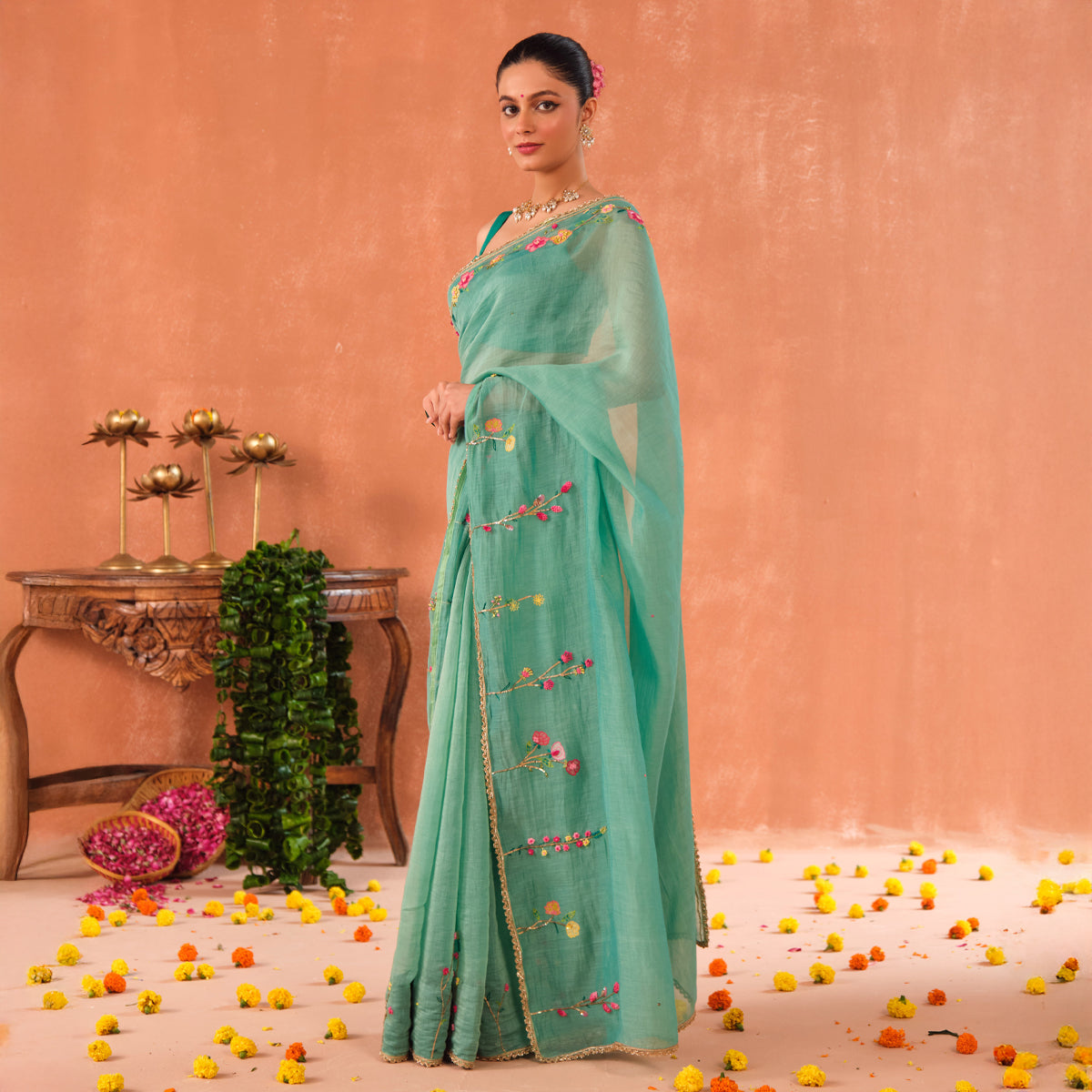 Shyama Chanderi Sari