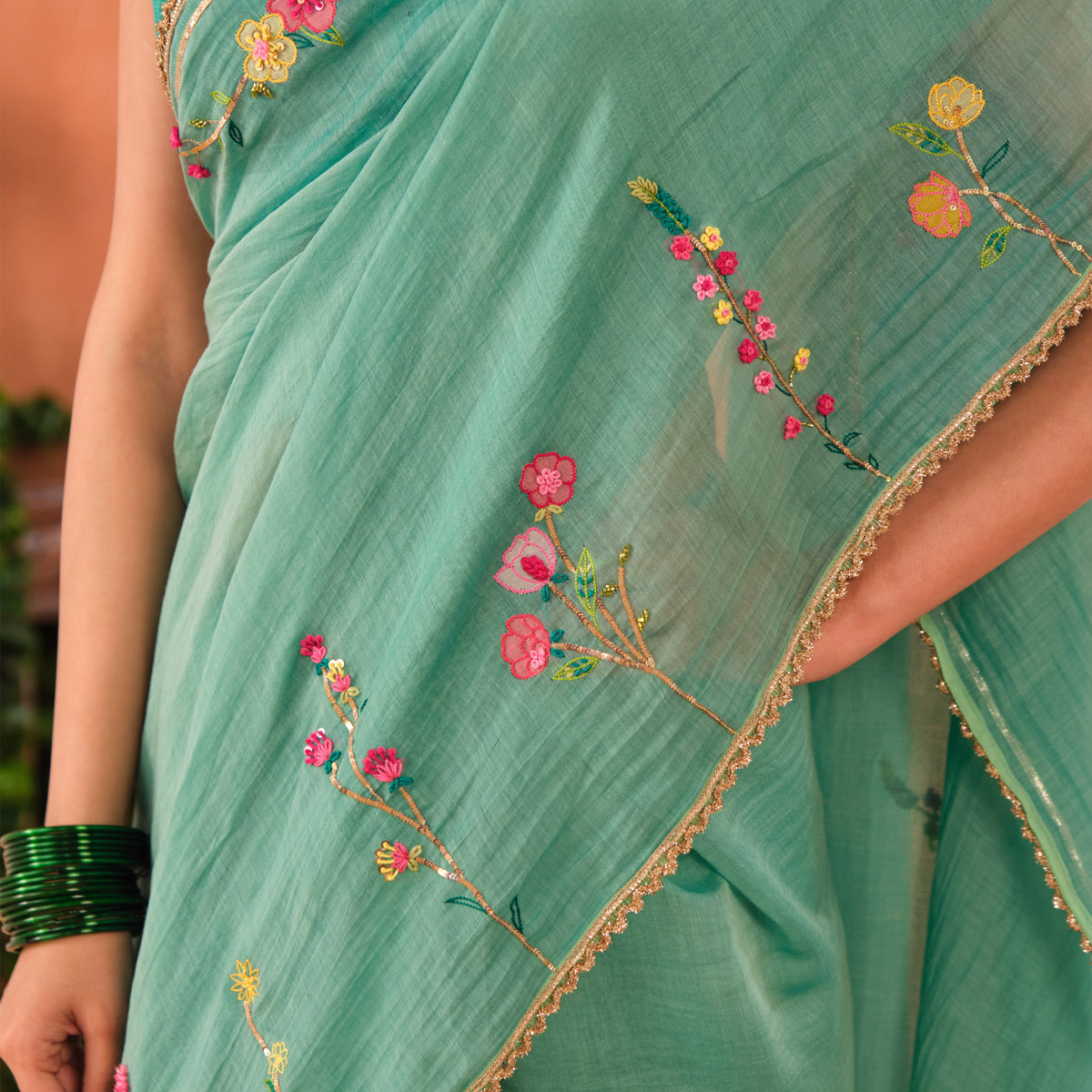 Shyama Chanderi Sari