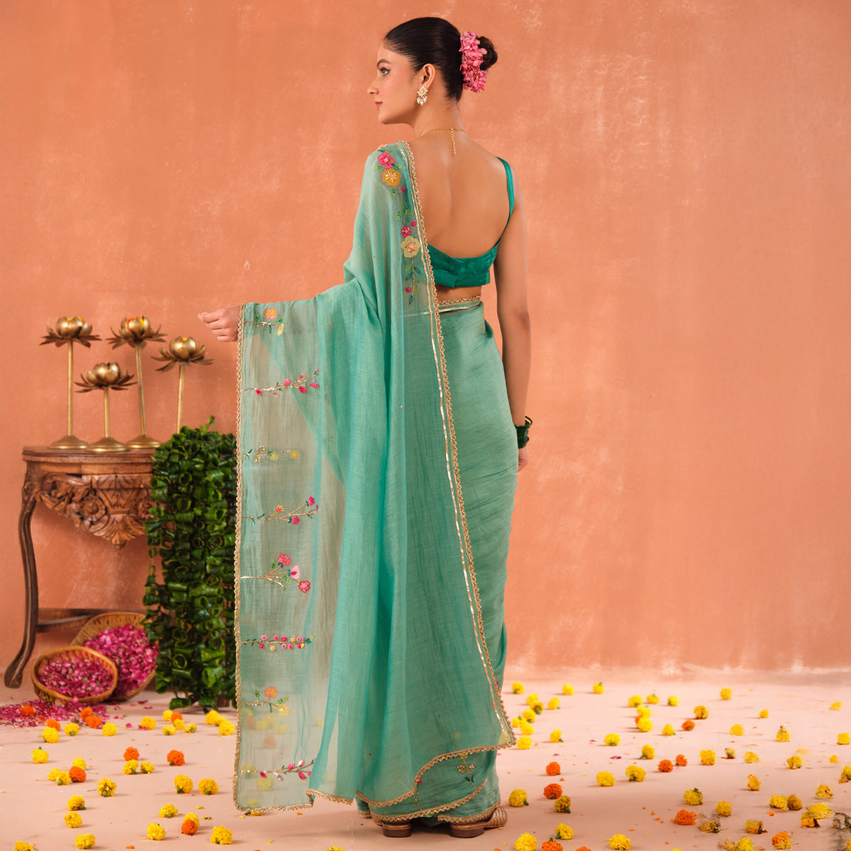 Shyama Chanderi Sari