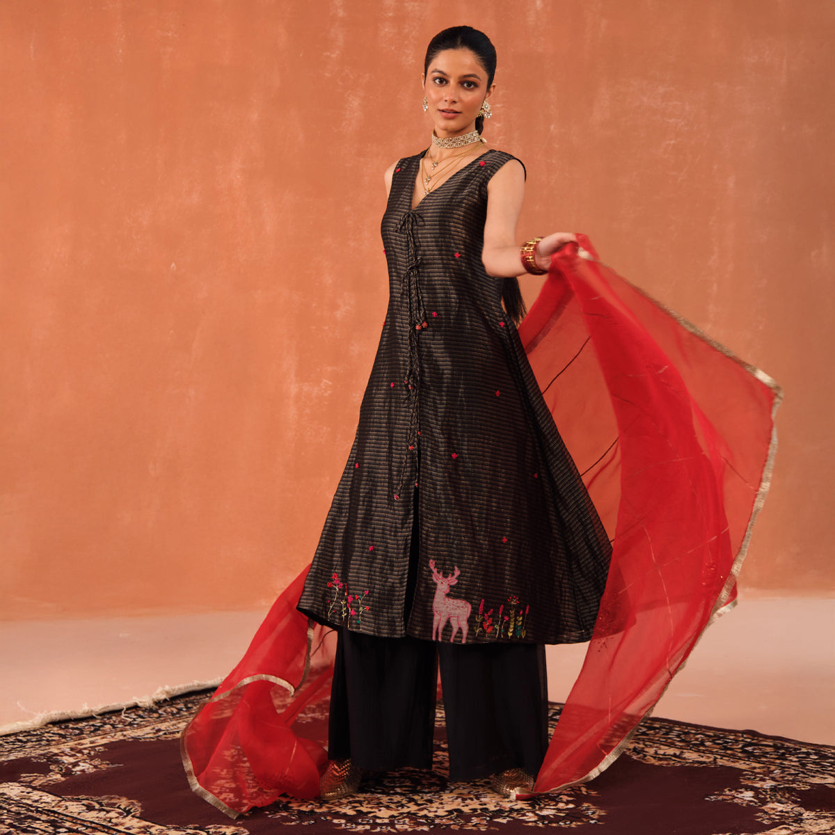 Pankhuri Chanderi Kurta Set