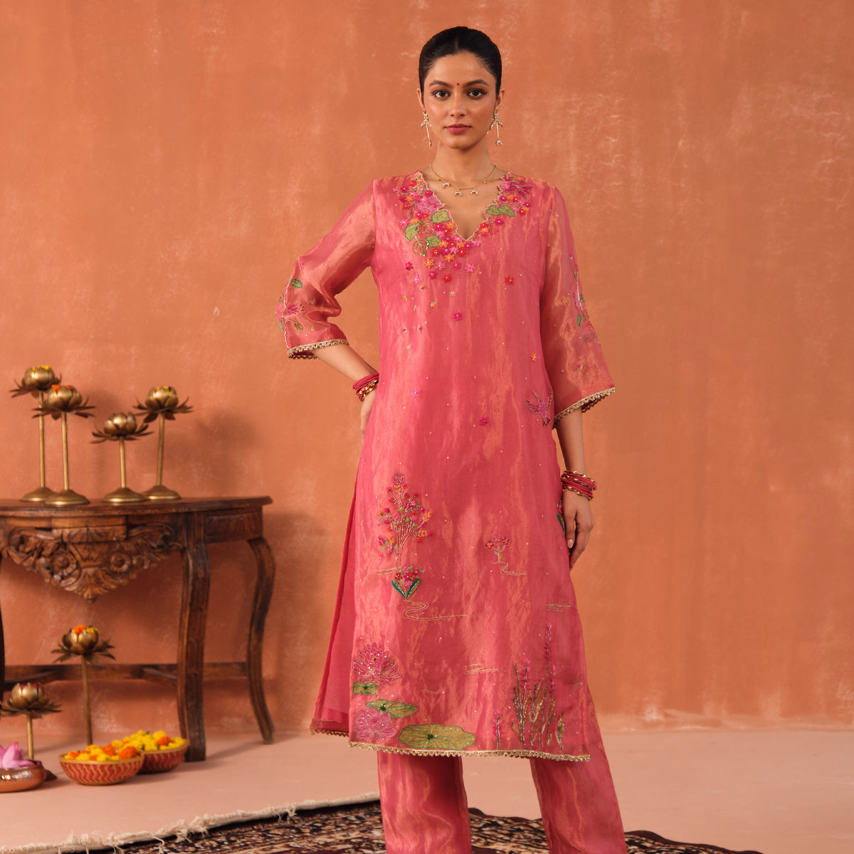 Varnika Silk Tissue Kurta Set