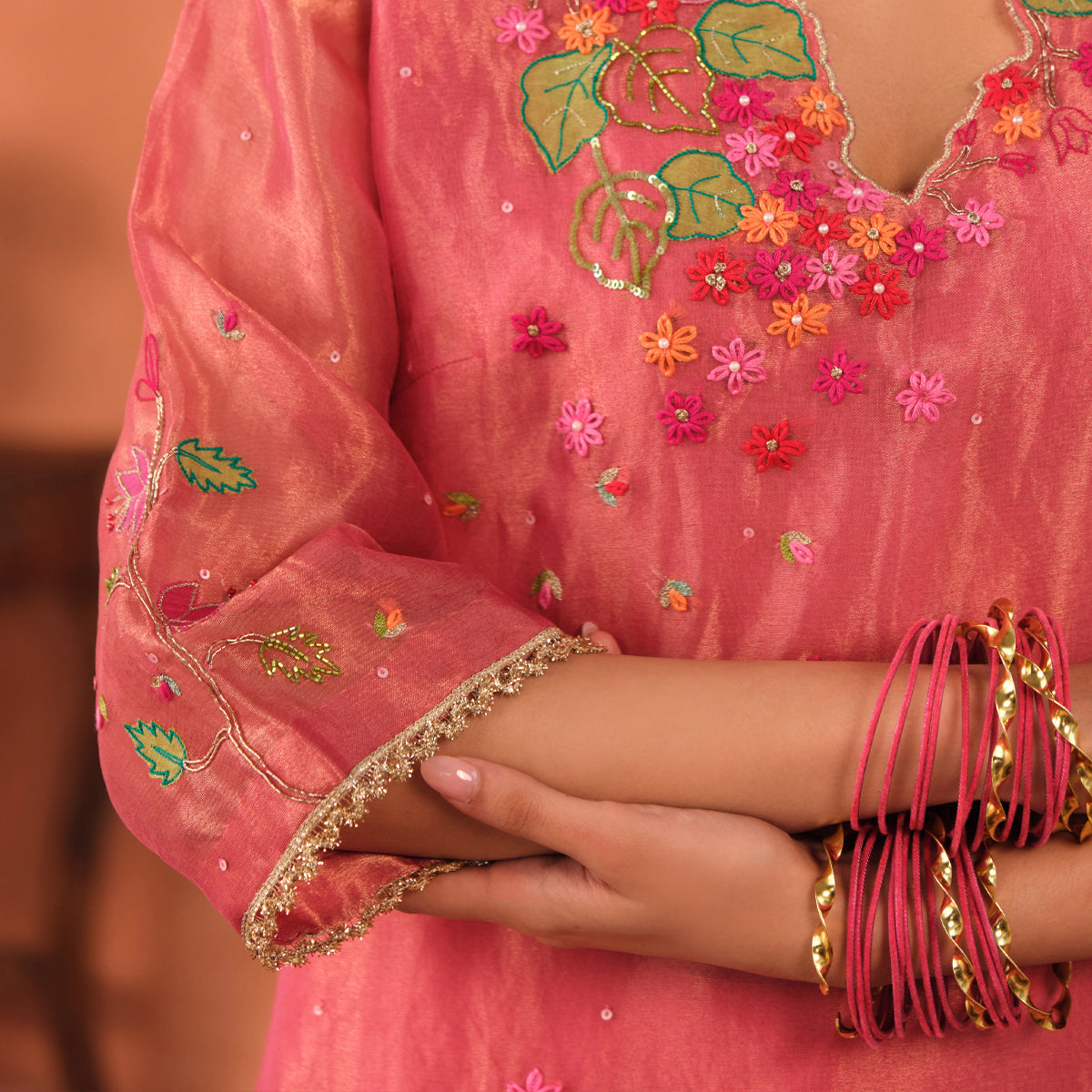 Varnika Silk Tissue Kurta Set