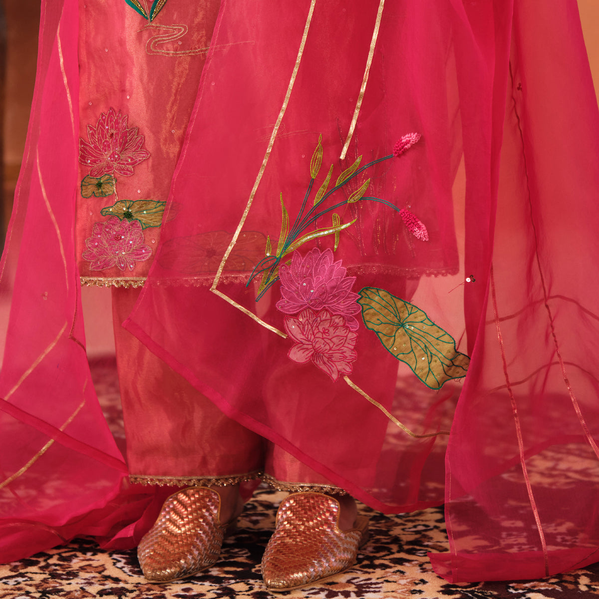 Varnika Silk Tissue Kurta Set