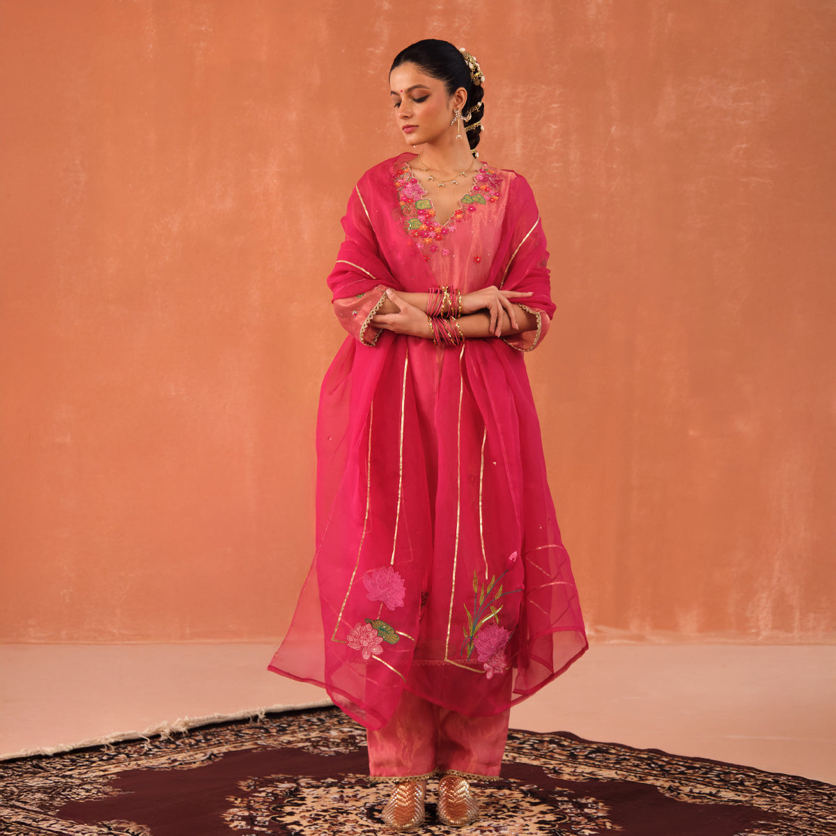 Varnika Silk Tissue Kurta Set