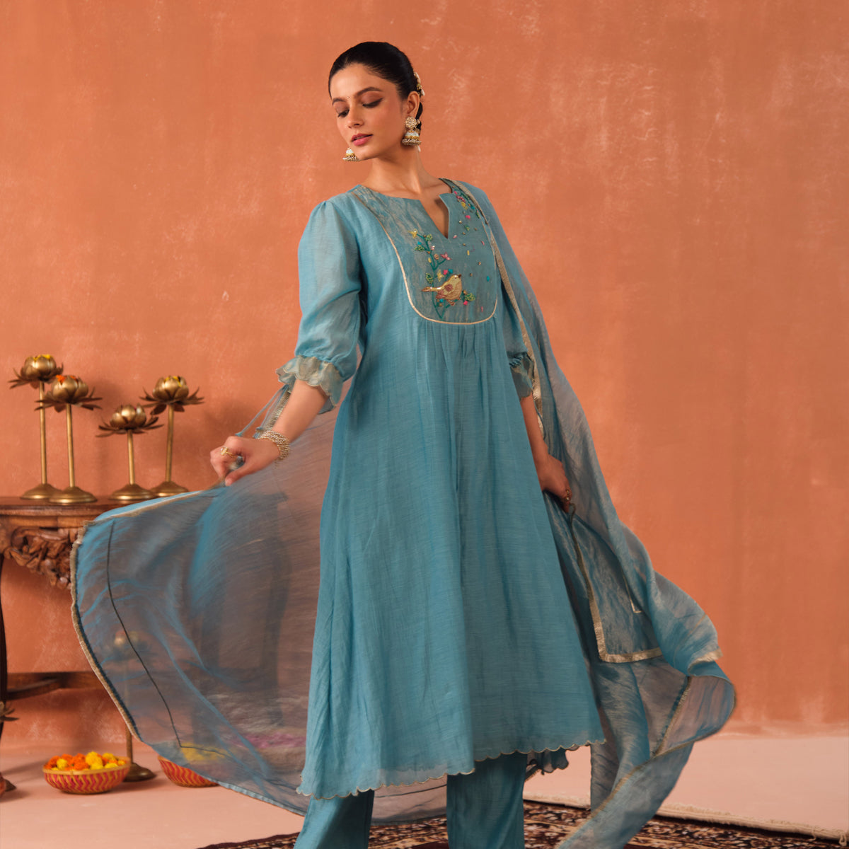Varuna Chanderi Kurta Set