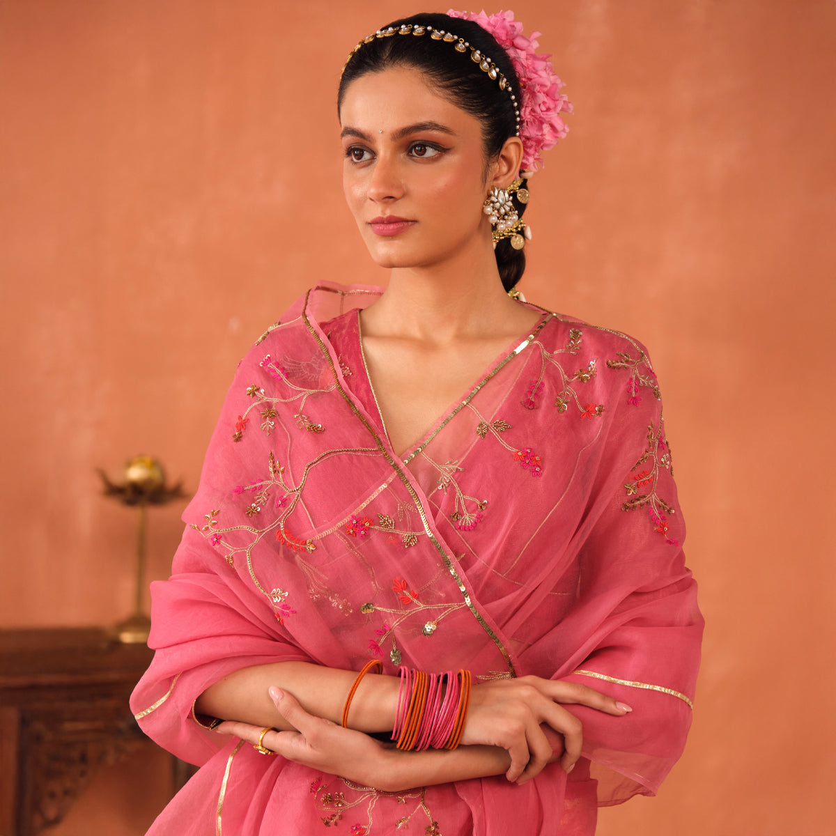 Pankhuri Organza Sari