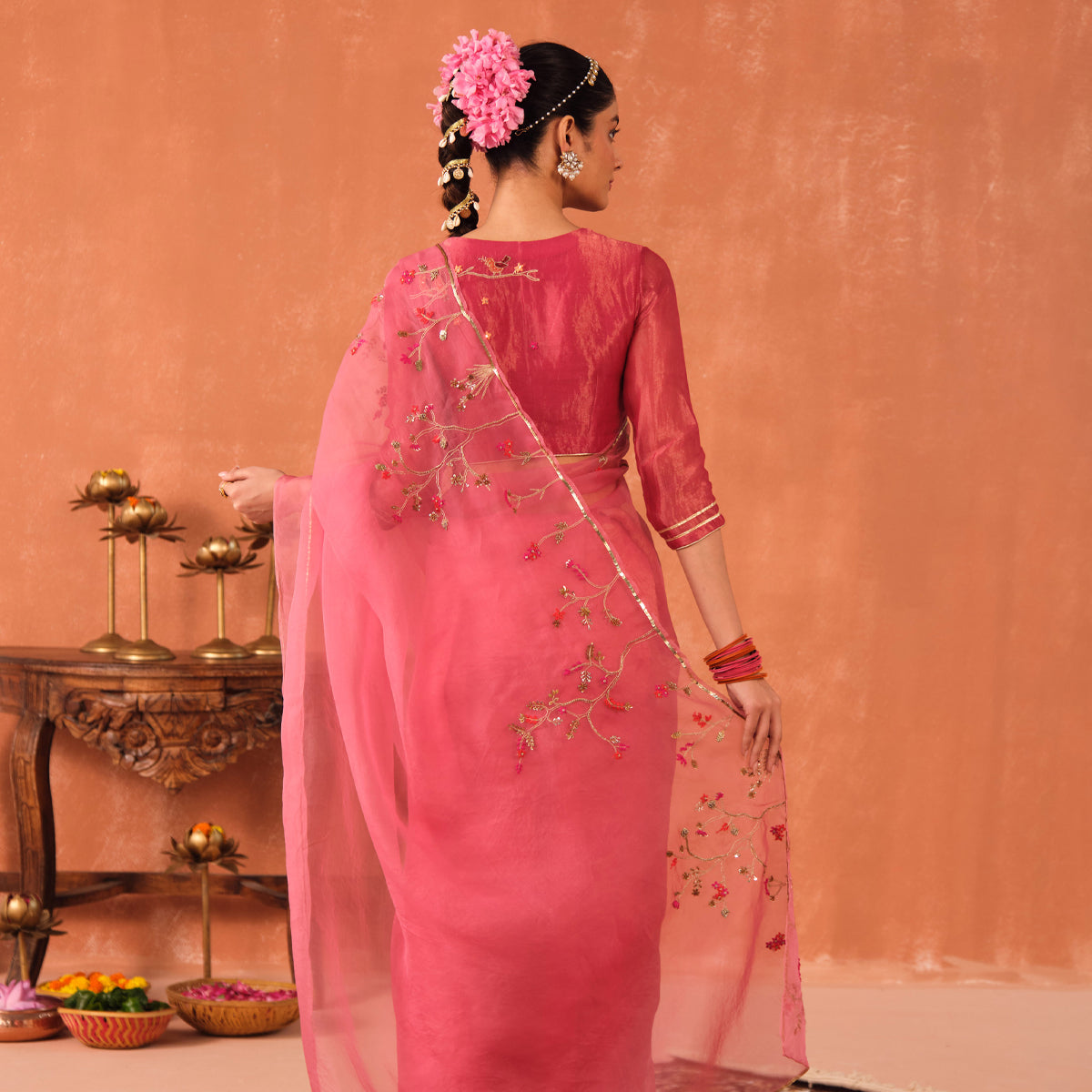 Pankhuri Organza Sari