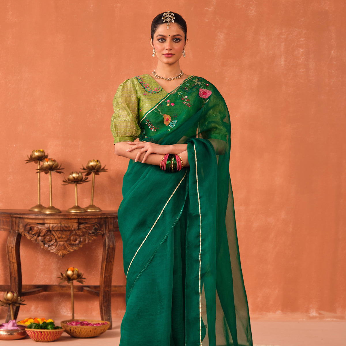 Vrinda Silk Organza Sari