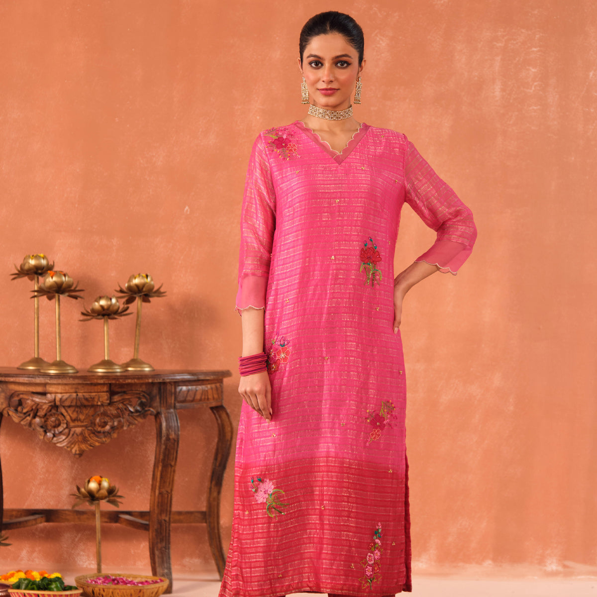 Reva Chanderi Kurta Set