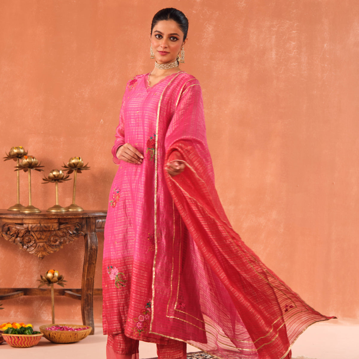 Reva Chanderi Kurta Set