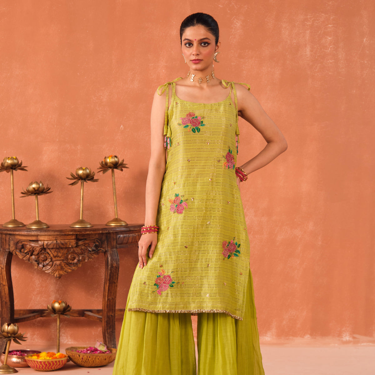 Patra Chanderi Kurta Set