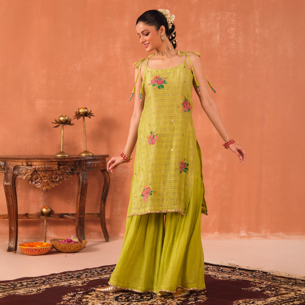 Patra Chanderi Kurta Set