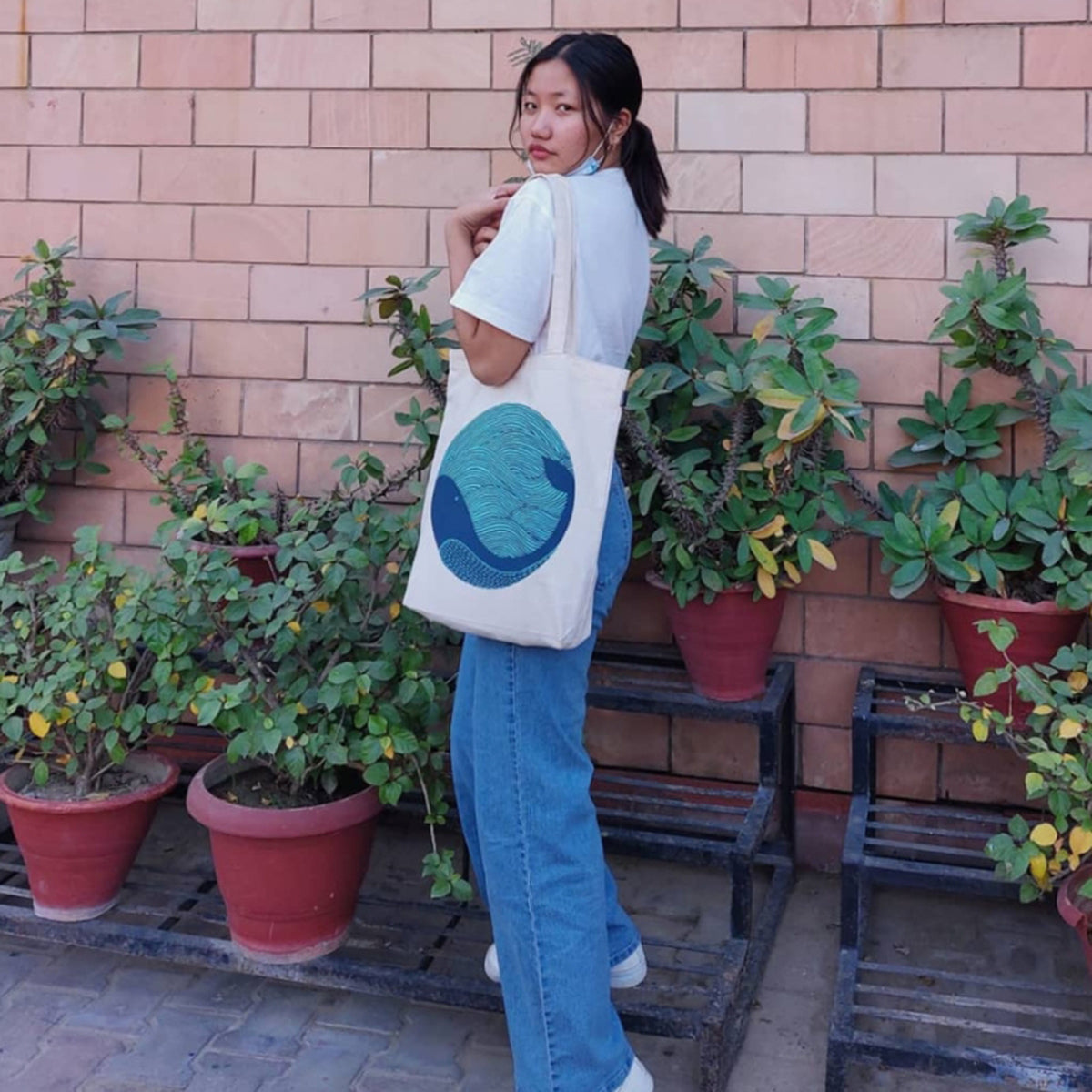 Zipper Tote Bag